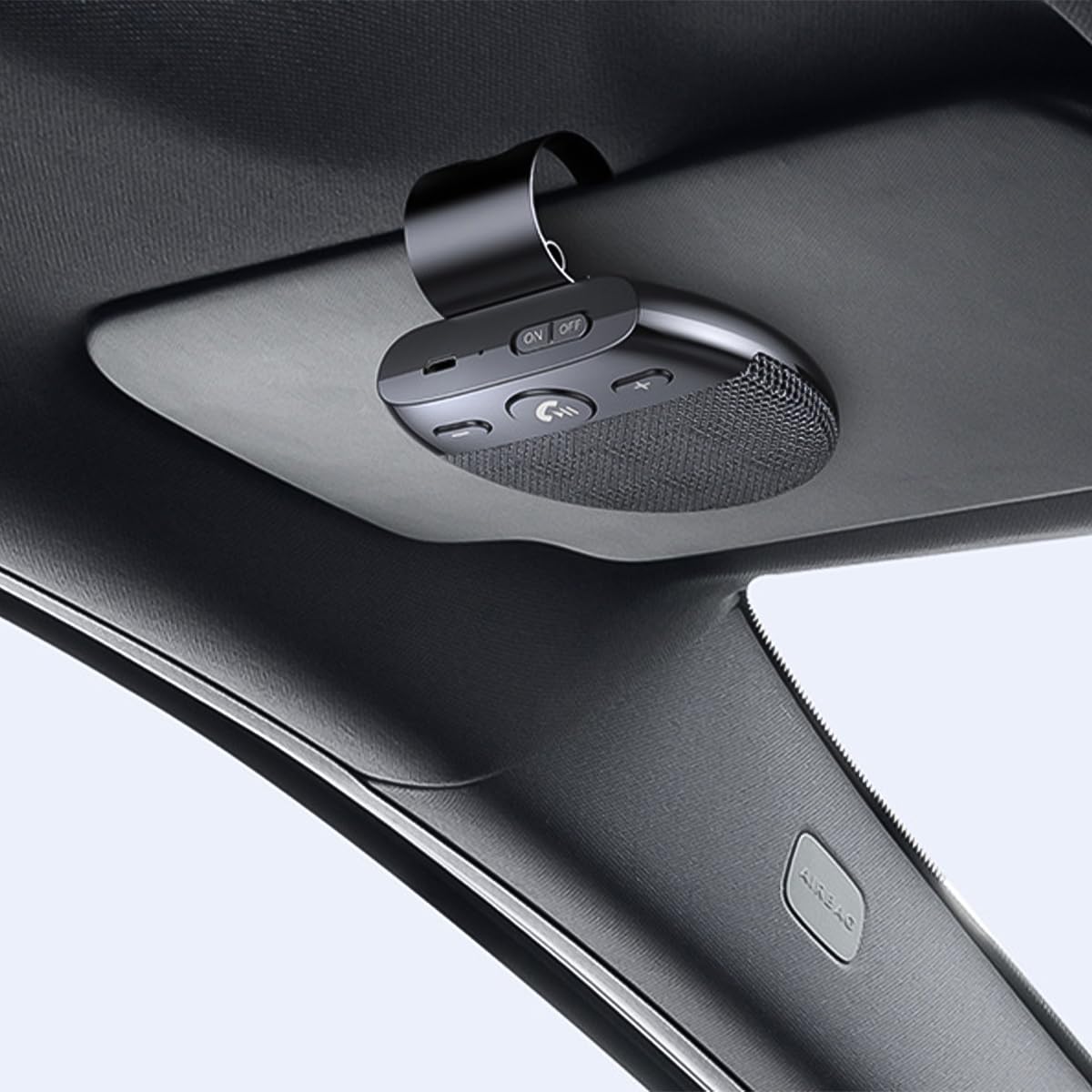 Kit vivavoce Bluetooth per auto - Altoparlante Bluetooth per aletta parasole - Lettore musicale - Accensione automatica
