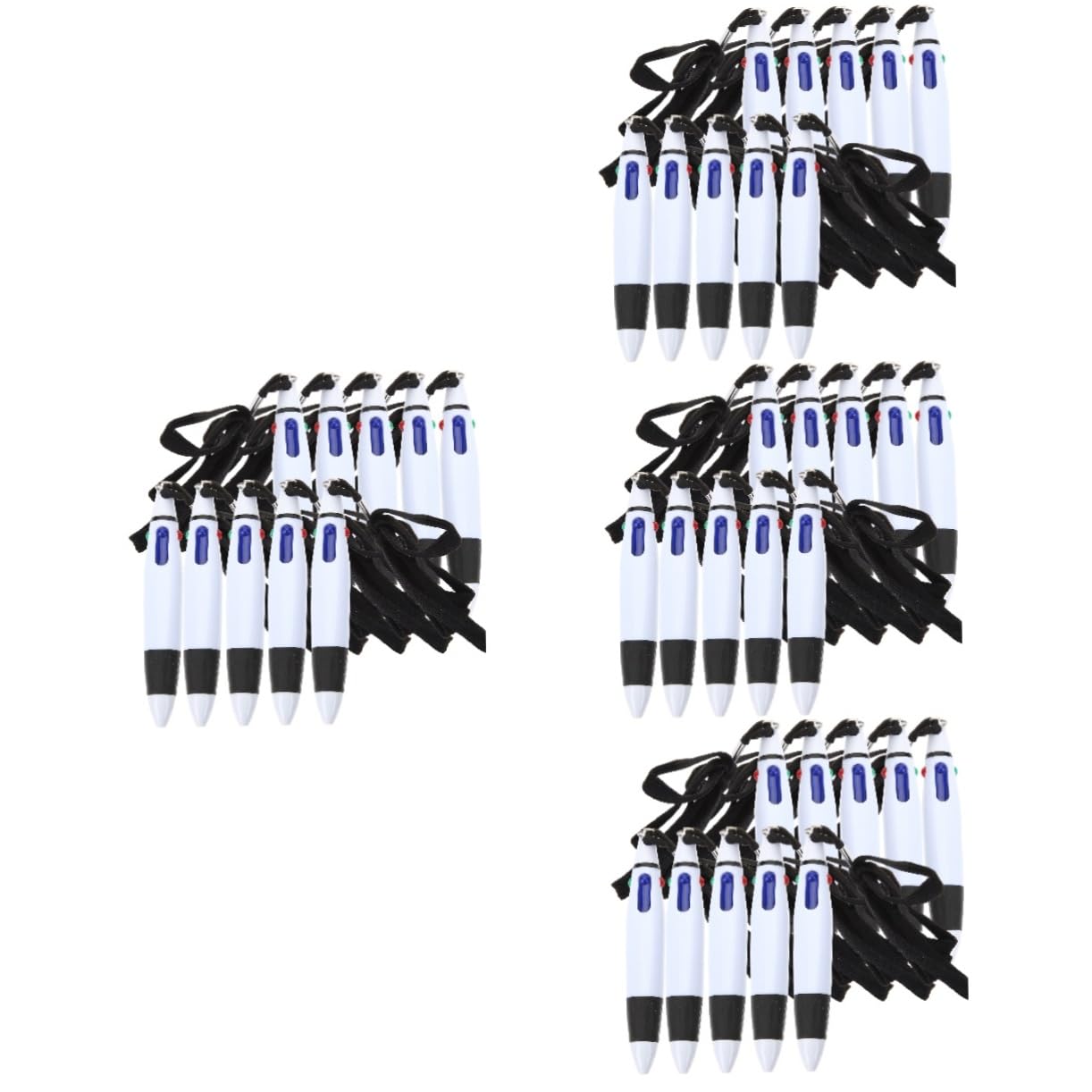 4 Sätze Kugelschreiber Mehrfarbiger Stift The Office Die Schul Markers Bürozubehör Lanyards Kette Textmarker Punkt Schulbedarf Versenkbare Stifte Plastik Black 10 Stück * 4