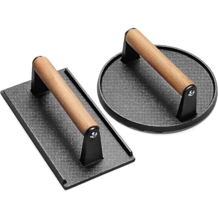 Amazon｜プレス機 料理 イカ焼き機プレス バーガープレス 木製ハンドル