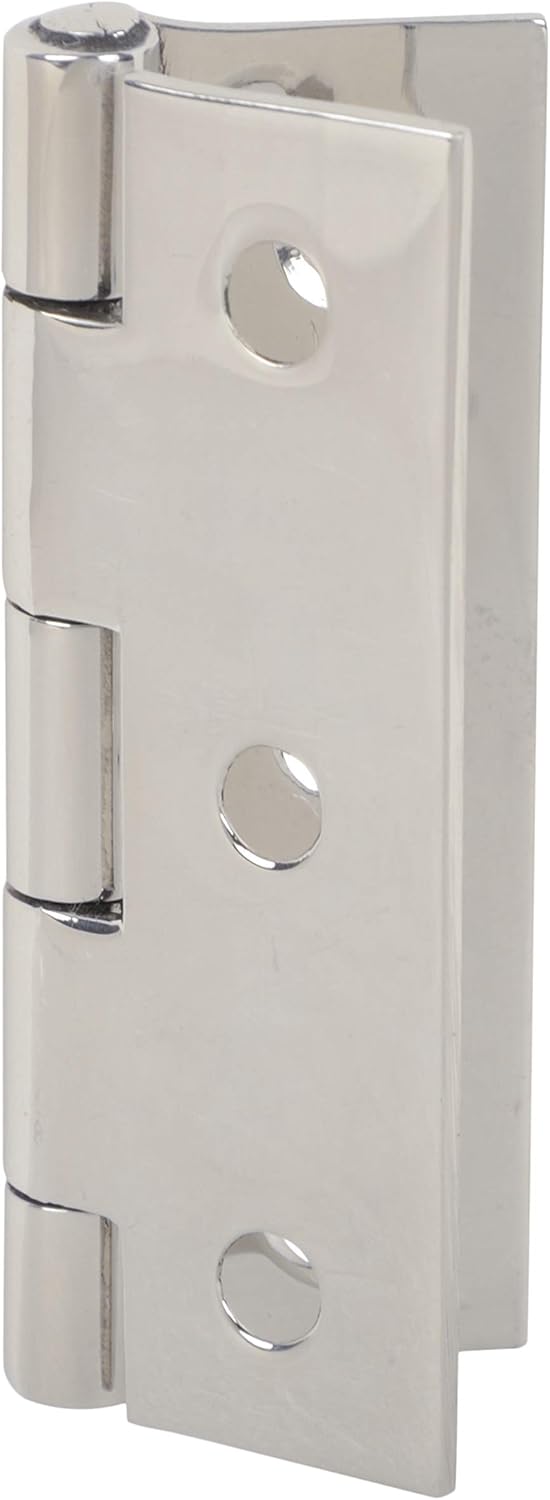 ssiskcon 15 Piece Butt Hinges Cupboard Stainless Steel Folding Cabinet Hinges 2.5" x 5/8 x 5/8 60x15x15 (90pieces Stainless Steel Screws Mirror Polished Fixed pin, Sturdy, Durable - Pack of 2