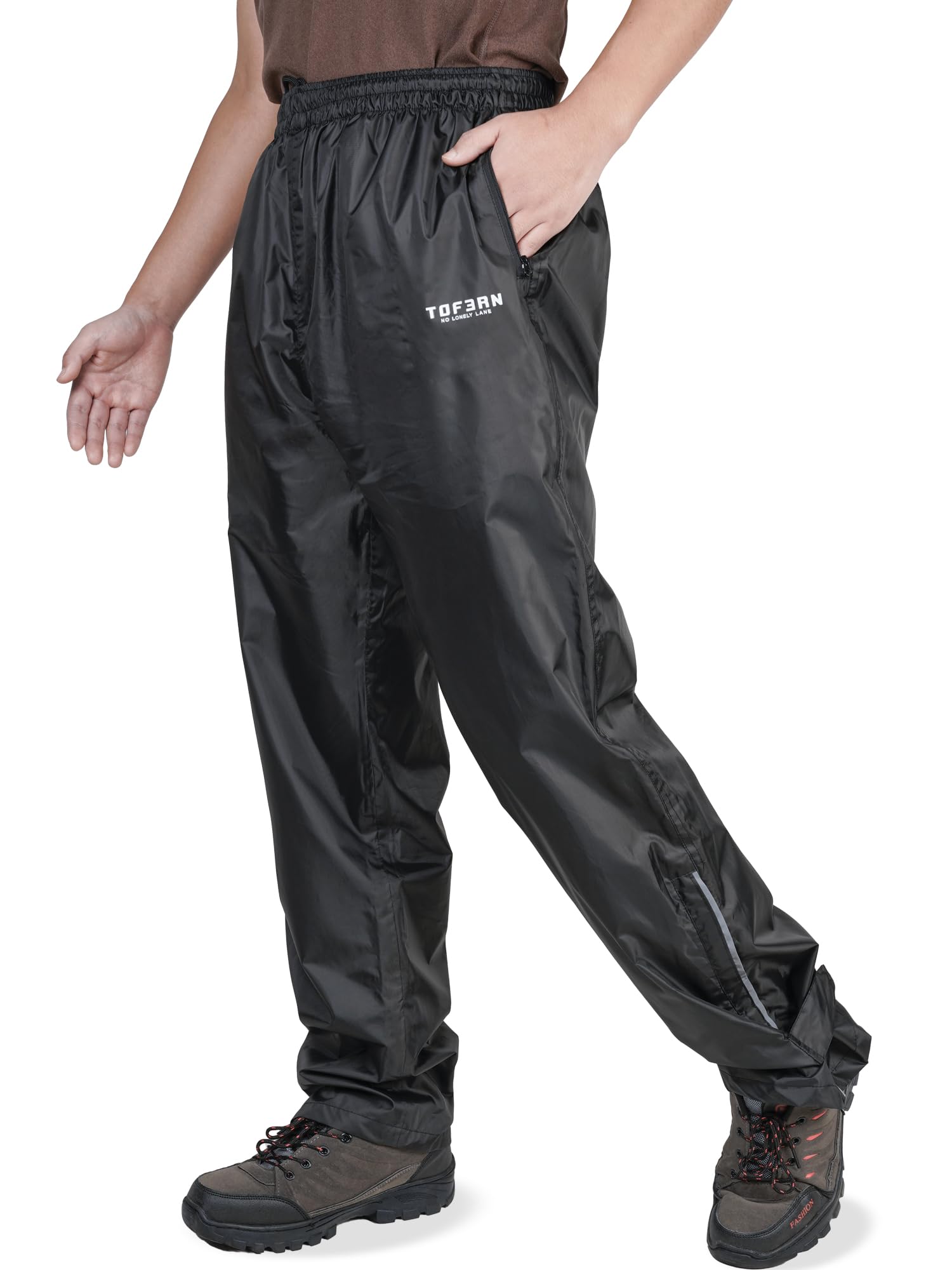 Tofern Pantalon de Pluie Homme Femme Mixte Polyvalent Imperméabilité 5000 Léger Pliable pour Randonnée Ski Escalade Moto Cyclisme
