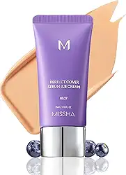 MISSHA M PERFECT COVER SERUM BB CREAM Nº 27 mel bege - médio com tom frio/neutro, BB Cream da Cardi B Pick, tonalidade da pele, hidratante matizado, maquiagem de base para cuidados com a pele, 1,18 ml