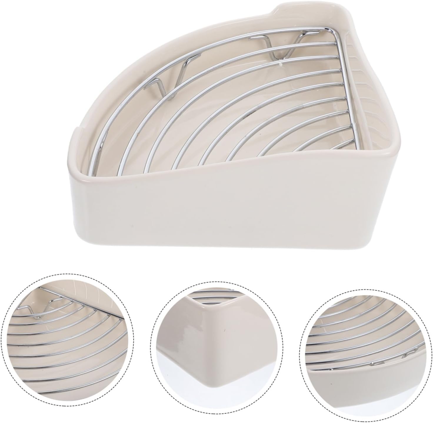 Yardwe Guinea Pig Litter Box Rabbit Potty Ceramic Triangle for Small Pets Detachable Leak Design Pet Toilet