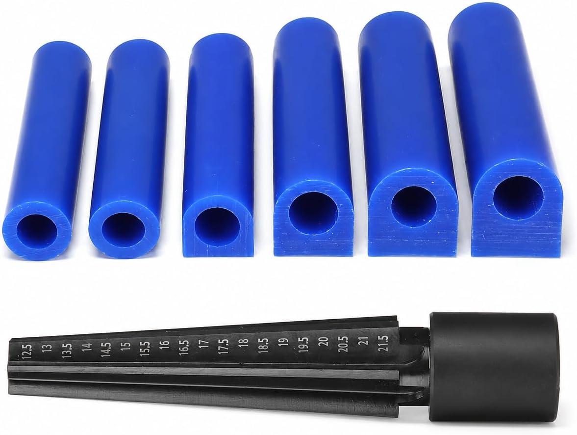 SHANGNIULU Ring Wax Carving Kit, 6 Blue Wax Tubes for Lost Wax Casting