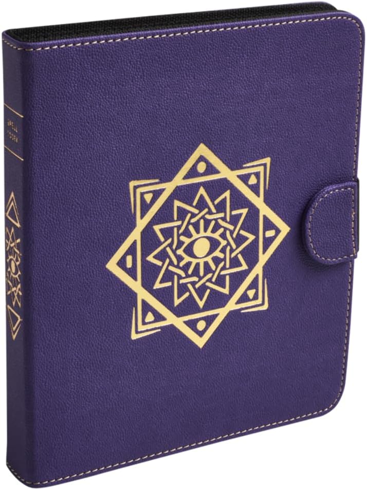 Dragon Shield Roleplaying Spell Codex: Arcane Purple – Compatible with Official DND Spell Cards – Dry Erase Marker and 5e Compatible Spell Slot Tracker Included