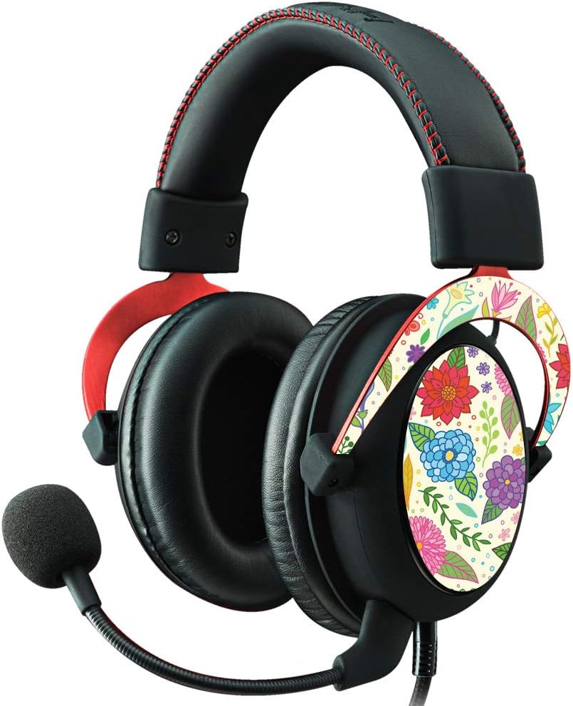 MightySkins Skin compatible con auriculares para juegos Kingston HyperX Cloud II – Jardín de flores | Cubierta protectora de vinilo duradera y única | Fácil de aplicar y quitar | Hecho en los EE.UU.