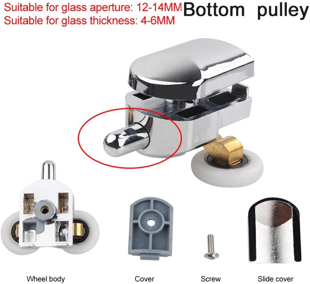 2Pcs Shower Door Rollers Twin Round Wheels Track Pulleys Wheels Silver 25Mm|Home & Garden|Bath|Other Bathroom Items