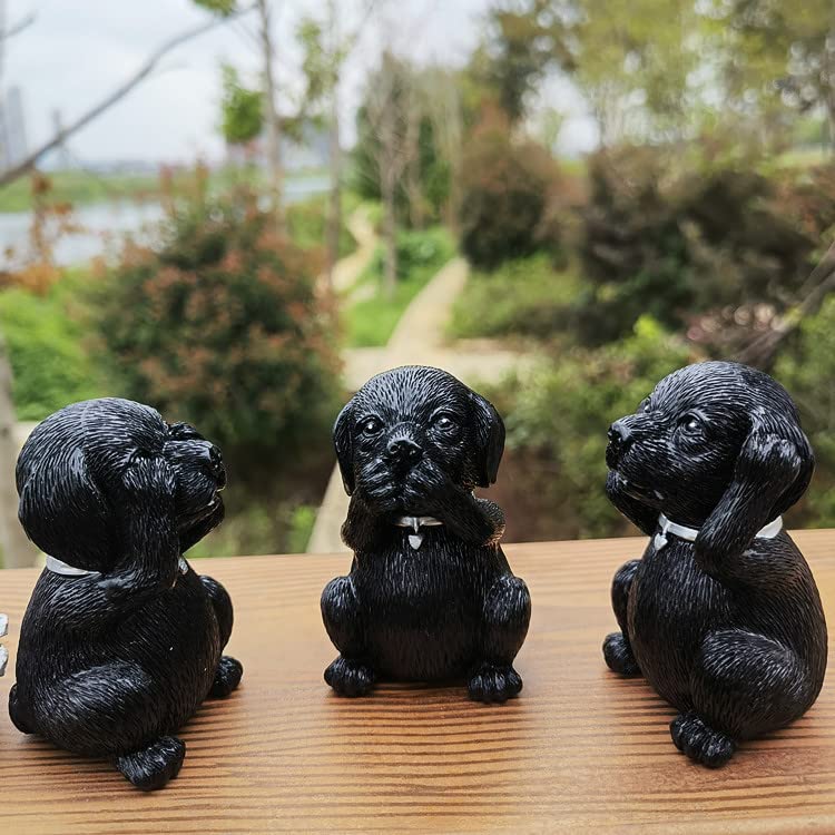 Amazon.com: Jxueych 3.5 Inch Black Dogs Hear Speak See No Evil