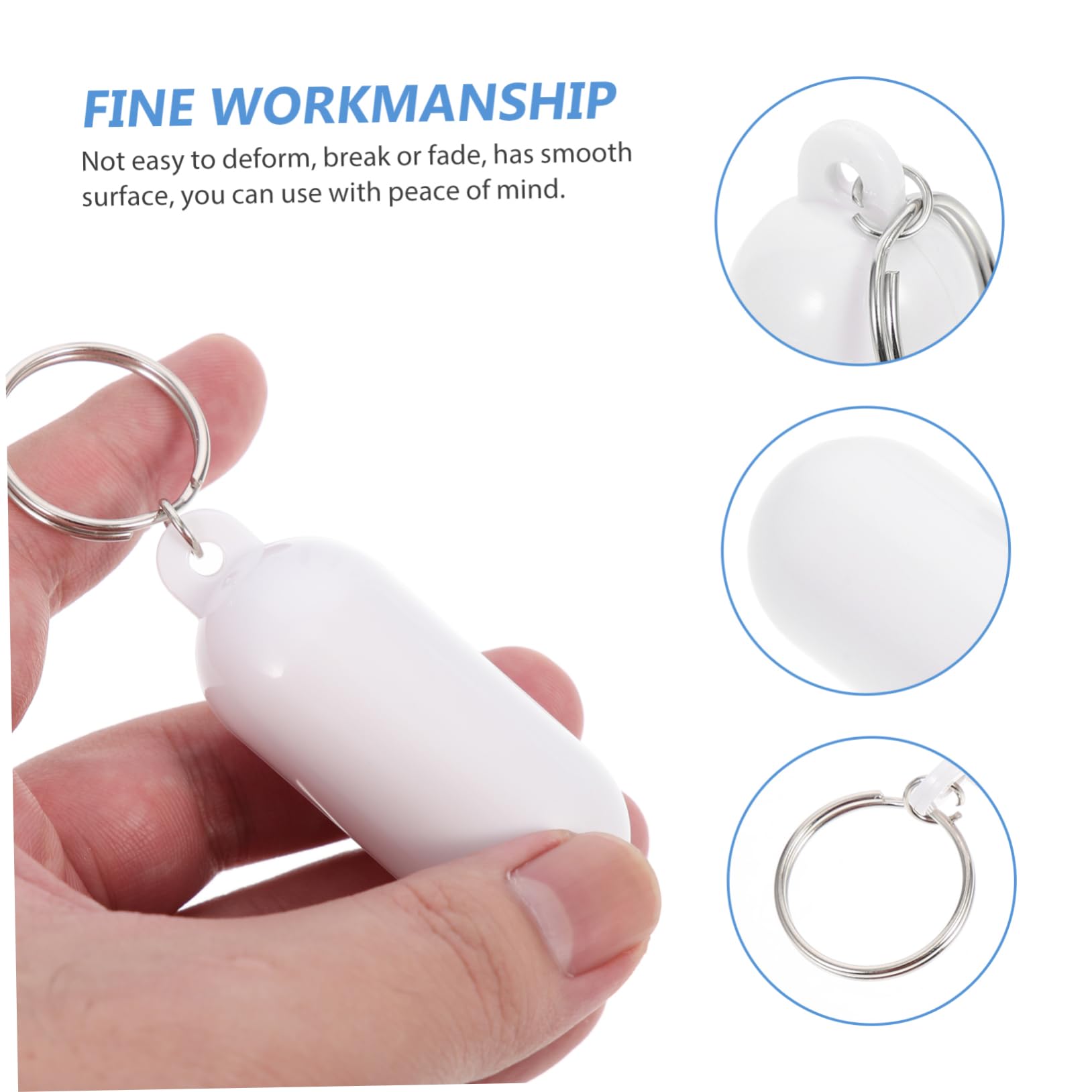 SHERCHPRY Portachiavi Galleggiante Portachiavi Galleggianti Portachiavi Barca Galleggiante Keyrings Decori Appesi Allo Zaino Ciondoli Portachiavi Abs Bianca
