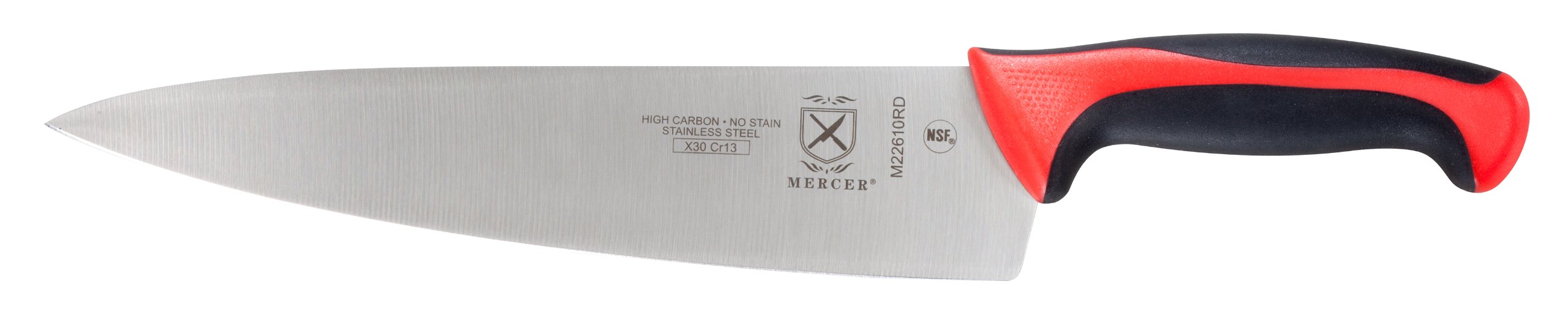 Mercer Culinary Millennia 10-Inch Chef's Knife, Red, Stainless Steel