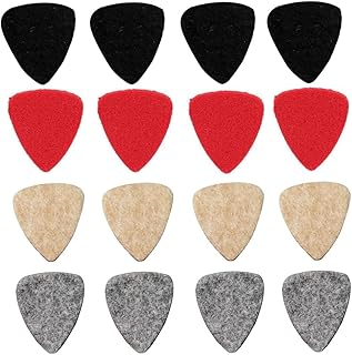 Guitar Picks Ukulele Picks Wool Felt Guitar Picks Multi-color Ukulele Plectrums for Guitar Bass Ukulele Mandolin Banjo 16 Pcs (random color)