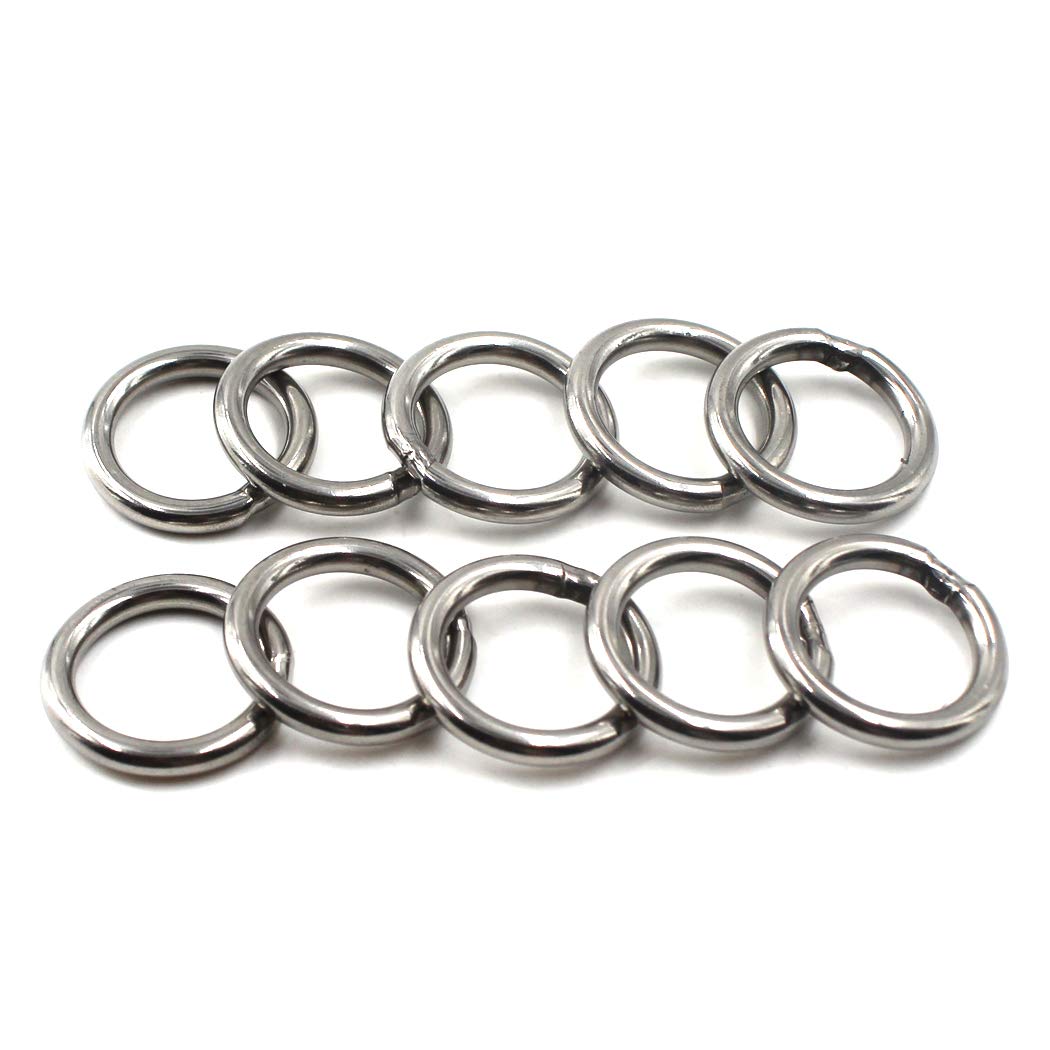 5X50mm 304 Grade Stainless Steel Strapping Welded Round O Rings for Yoga Rings,Dog Chains and Fitness Rings(10PCS)