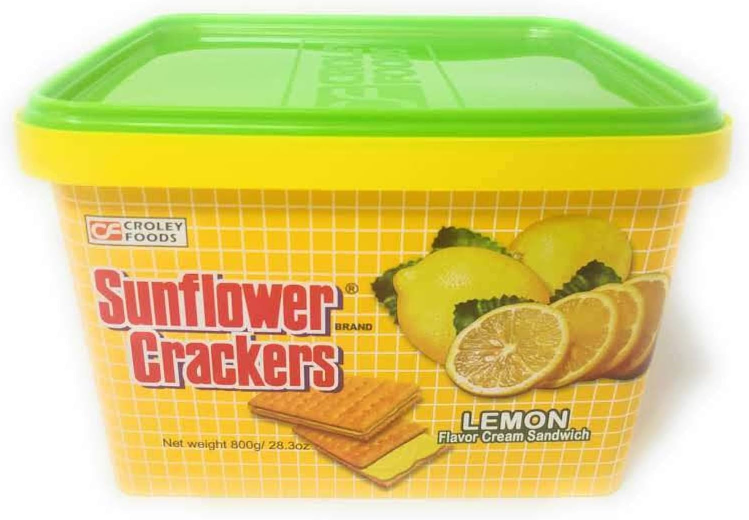Croley foodsSunflower Crackers Lemon Flavored, Net Wt 800g (28.3oz)