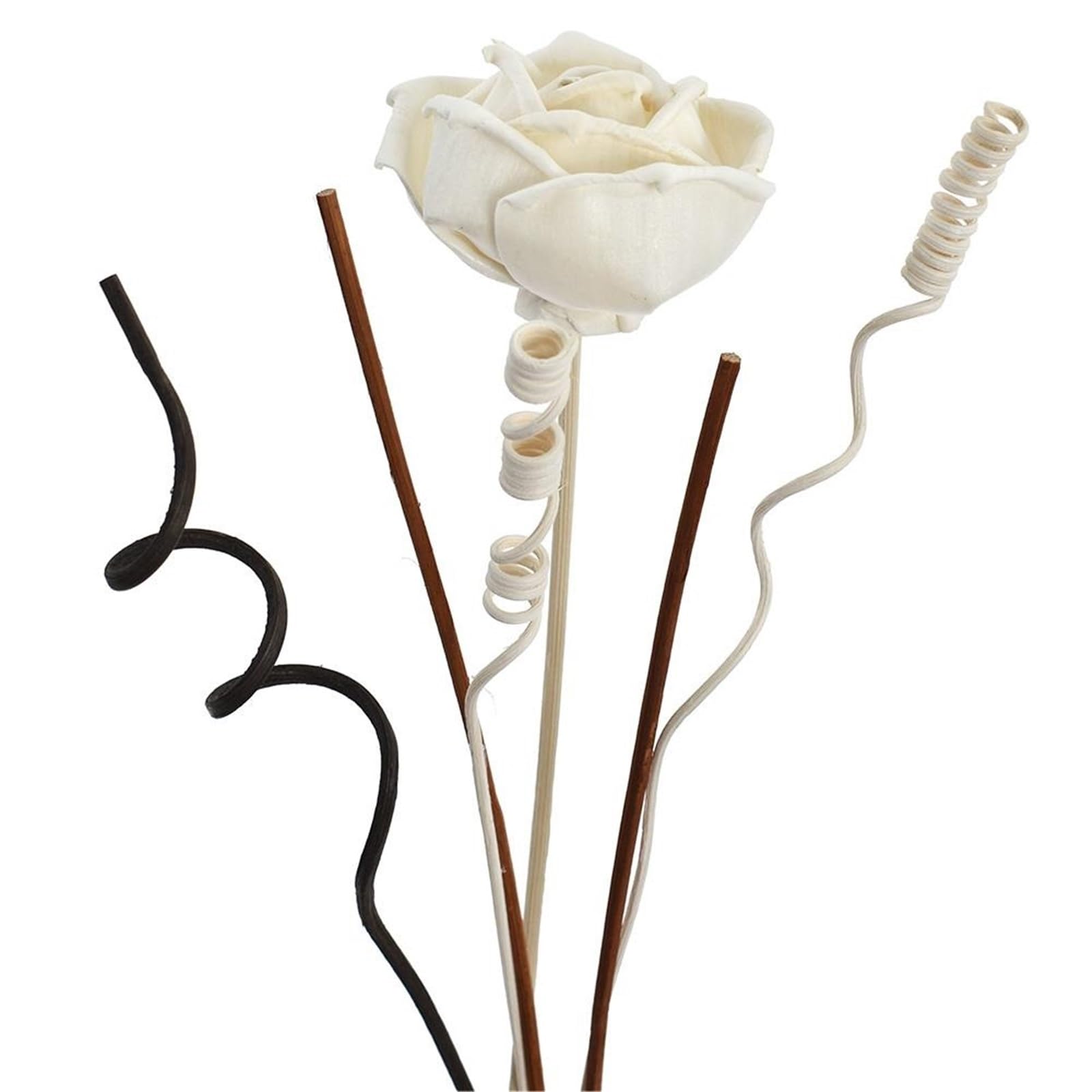 XUCZHAI 5/6pc Rose Flower Rattan Sticks Fireless Fragrances Reed Diffuser Stick Ornaments Home Decor