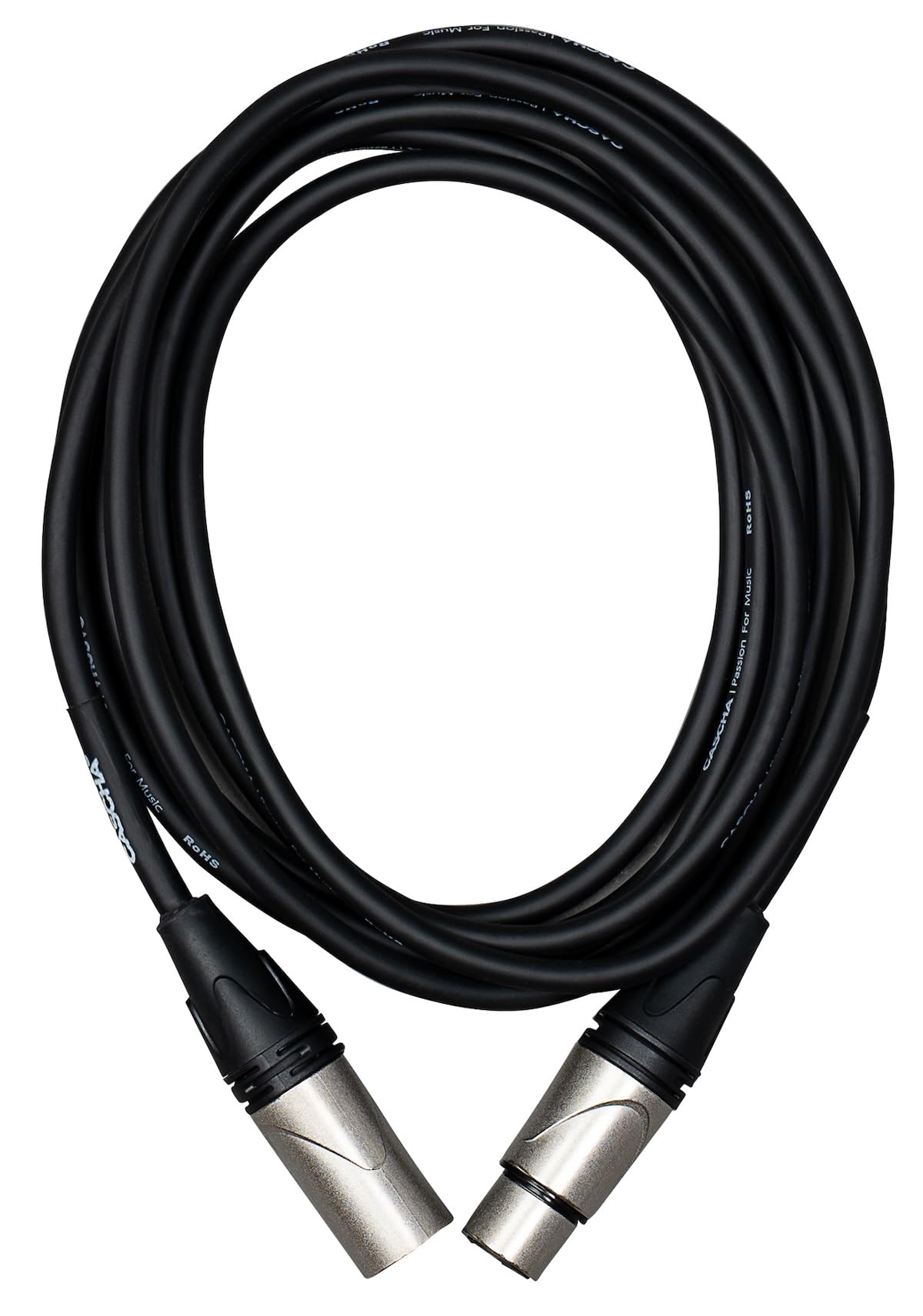 CASCHA Advanced Line Microphone Cable, Black, 15 m