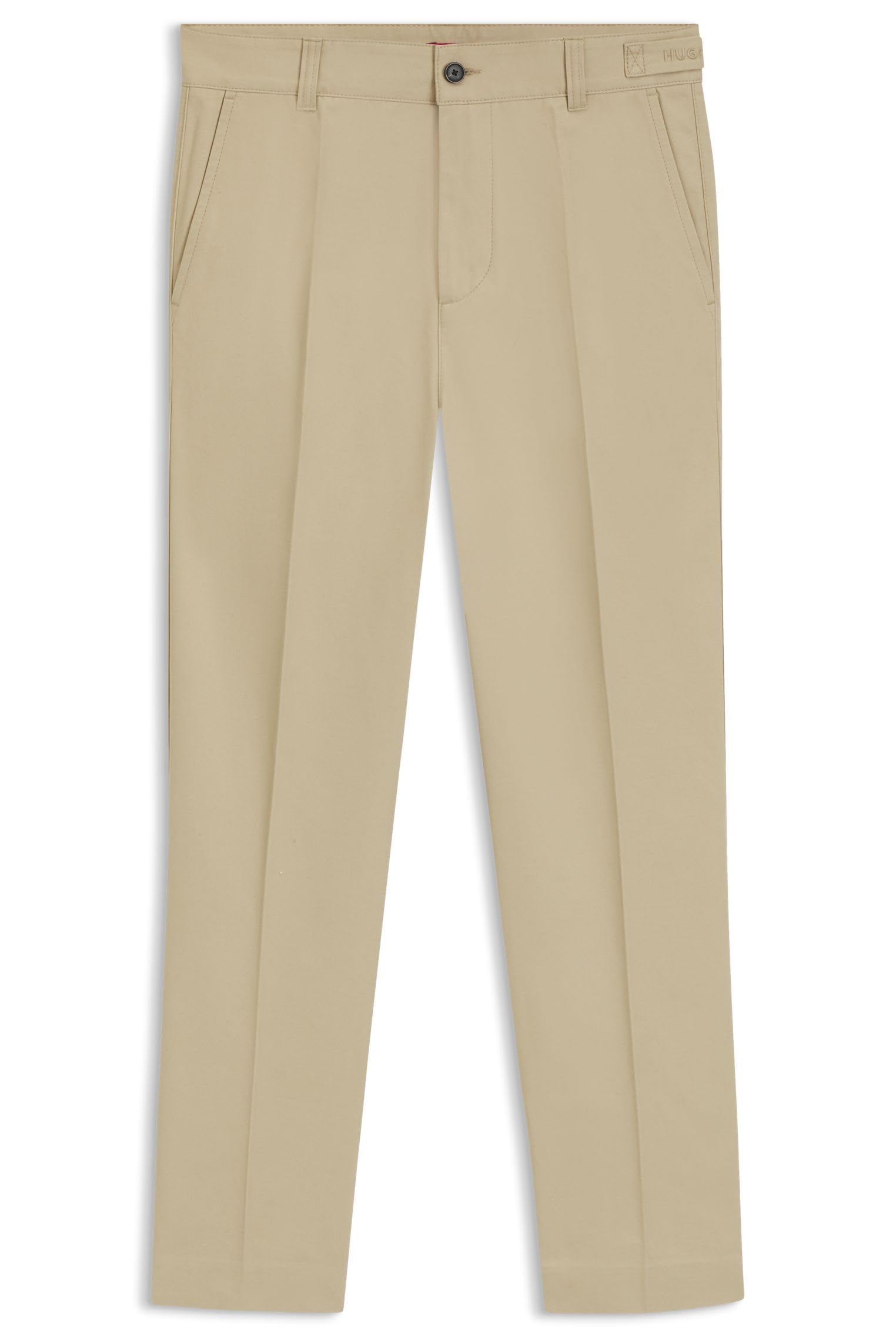 HUGO Herren Genar253 Slim-Fit Twill-Chino aus merzerisierter Baumwolle