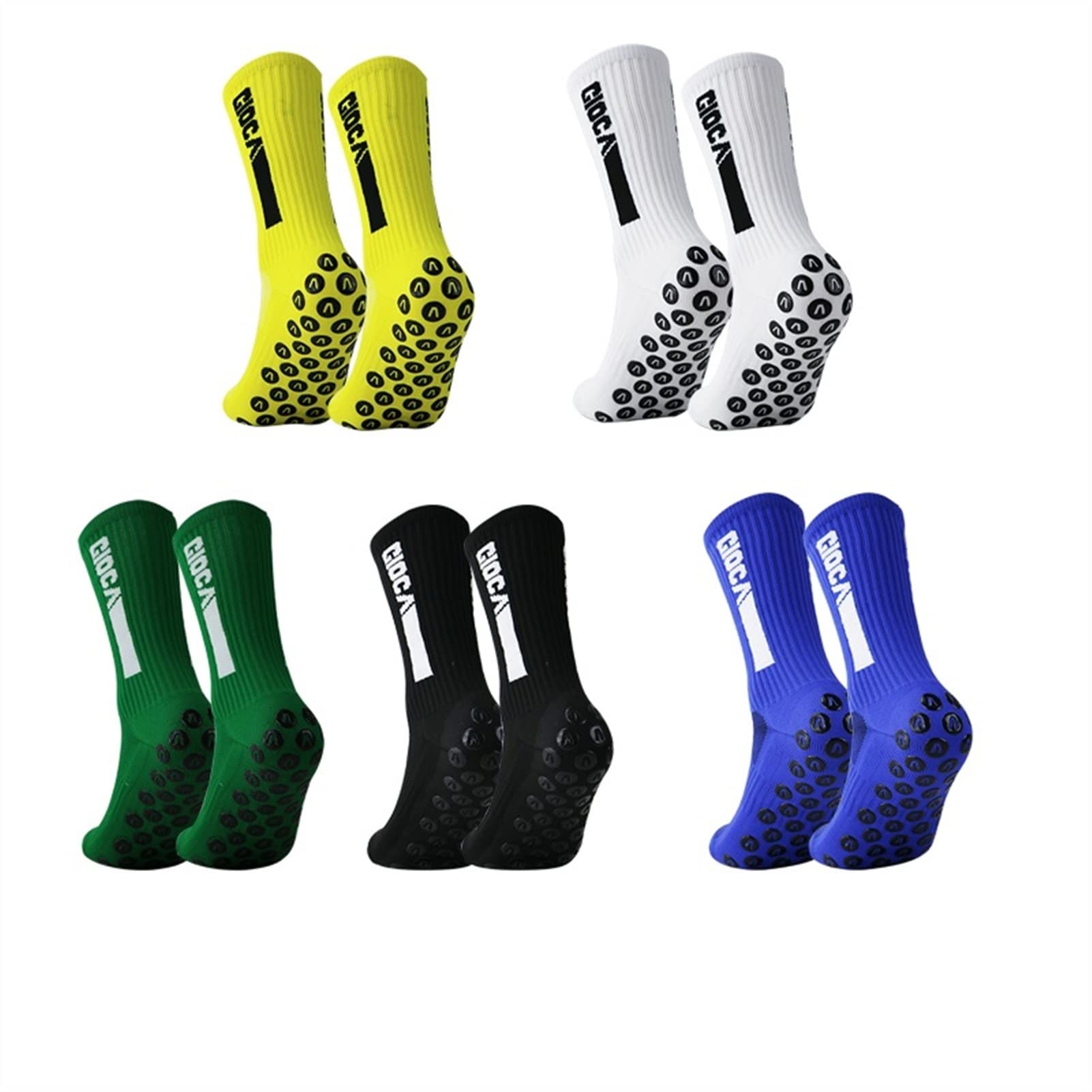 Calzini da Calcio da Calcio Antiscivolo Antiscivolo Grip Pads Sport Cycling Socks Dimensioni 8-12 Calzini da Ciclismo