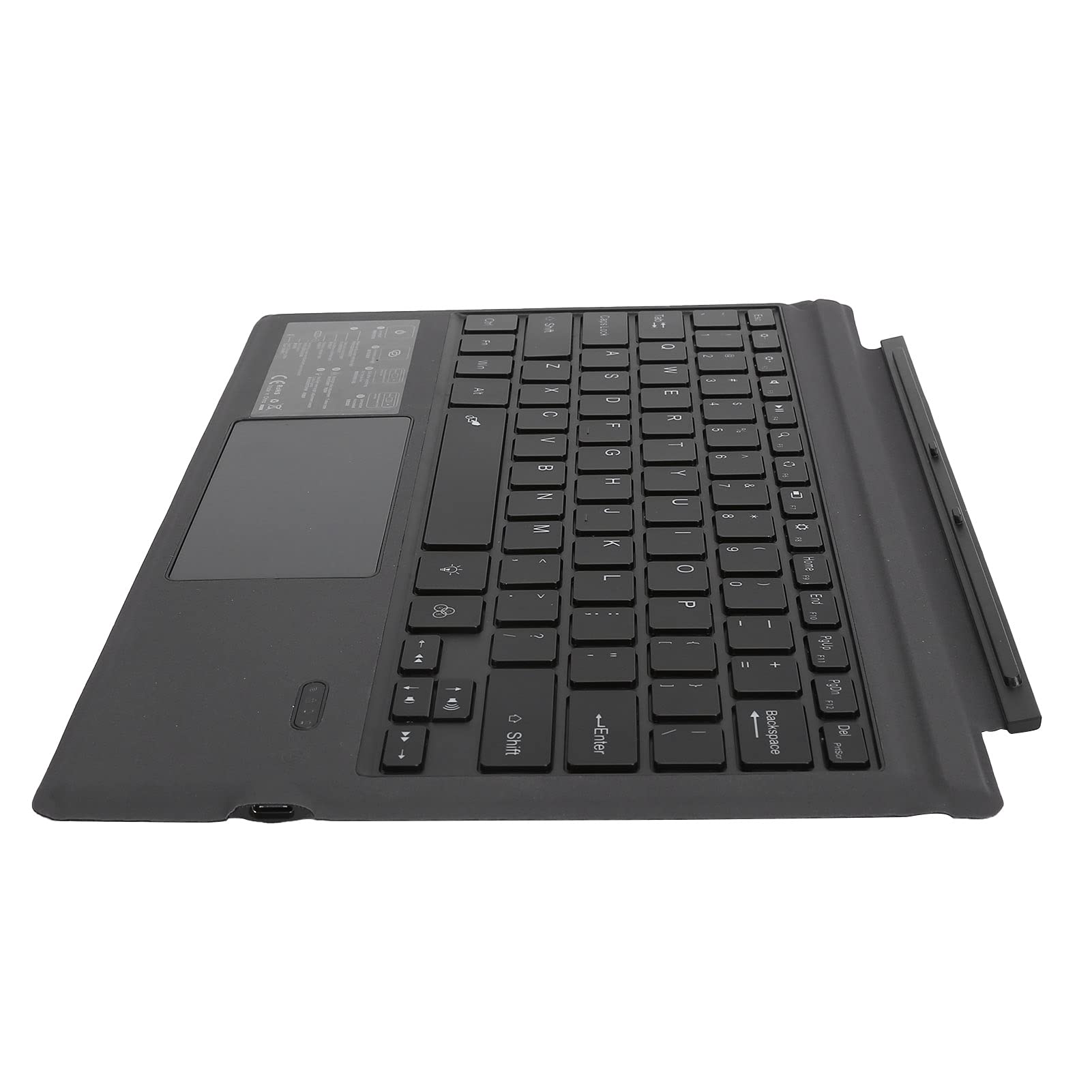 Tastiera Wireless Rimovibile con Touchpad, LED Retroilluminato a 7 Colori per Pro 7/6/5/4/3, Adatta per Impiegati, Nera