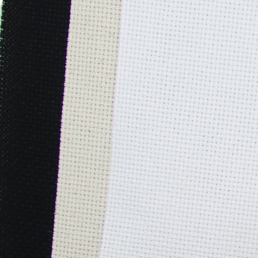 Image of KCS 3 pc of 15 inch x 18 inch(38cmx45cm) Counted Cross Stitch Cotton Aida Cloth Needlework Rolled Fabric Box,16CT,White+Oatmeal+Black