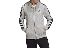 Adidas Men's Essentials French Terry 3-Stripes Full-Zip Hoodie: Comfort and Style United