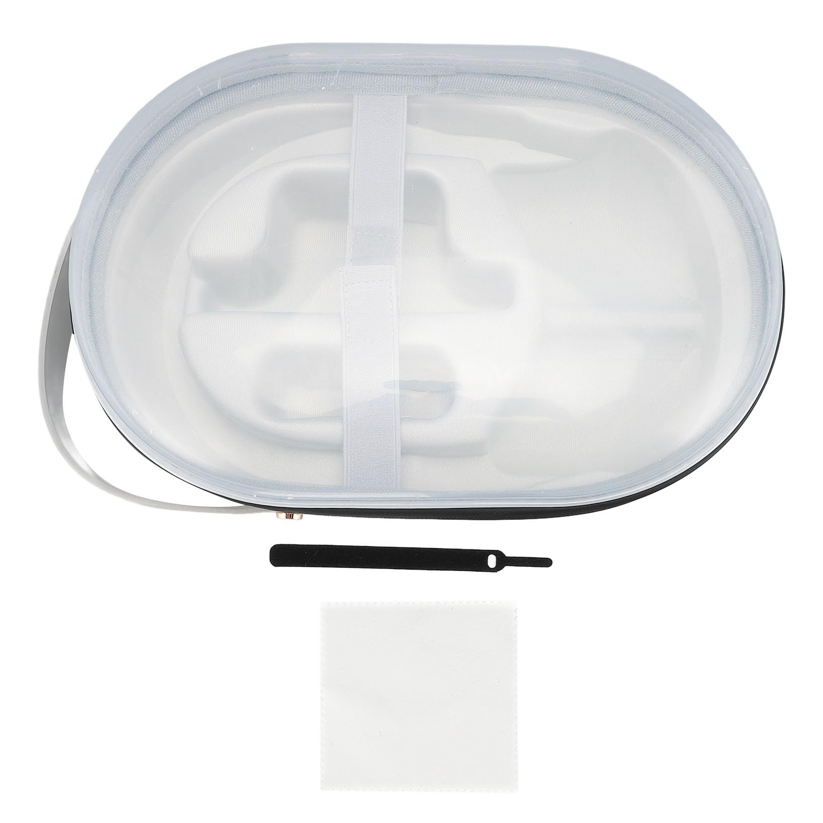 Hartschalen Tragetasche, Kompatibel mit Vision Pro VR Gaming Headset Zubehör, Harte Reisetasche mit Transparenter Schale für Vision Pro, Staub- und Wasserabweisendes Eva PC