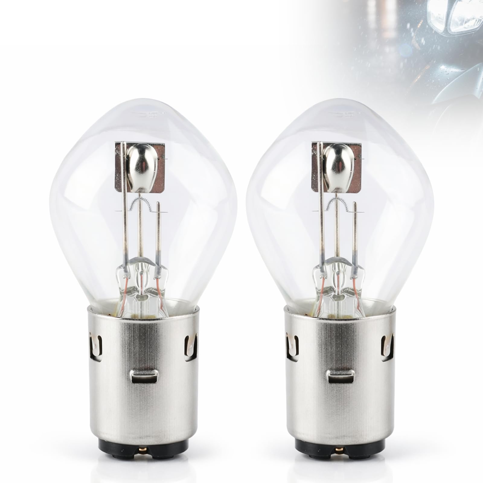 Poweka S2 12V 35/35w Chinese Scooter Light Bulb Fits for 50cc 150cc 250cc Znen Jonway Tank Baron (2 Packs)