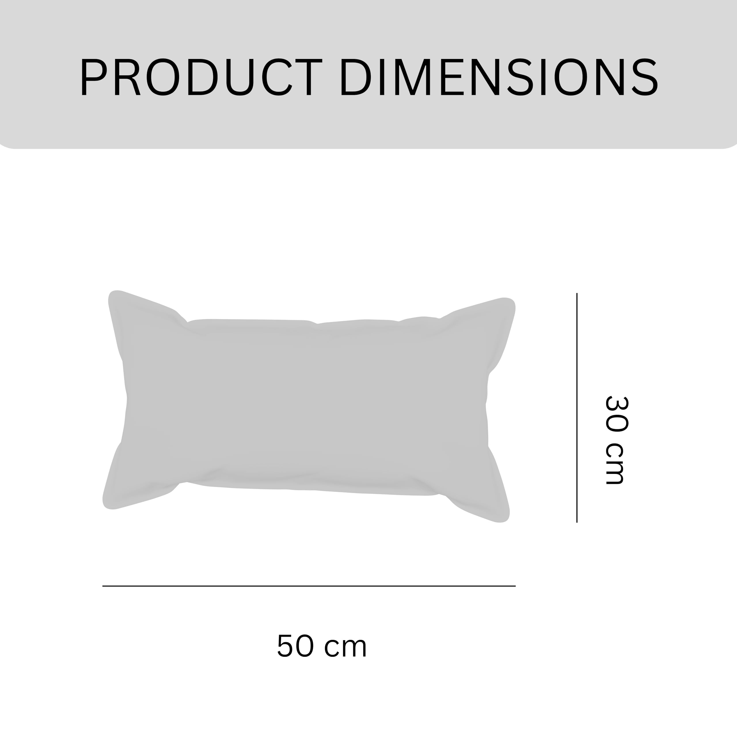 KITES CREATIONS 100% Cotton Lace Style Cushion Without Filler, Elegant & Modern Cushion Cover for Living Room, Rectangle Shape, 12"x20", uni Plain, Set of 5 - Half White 4