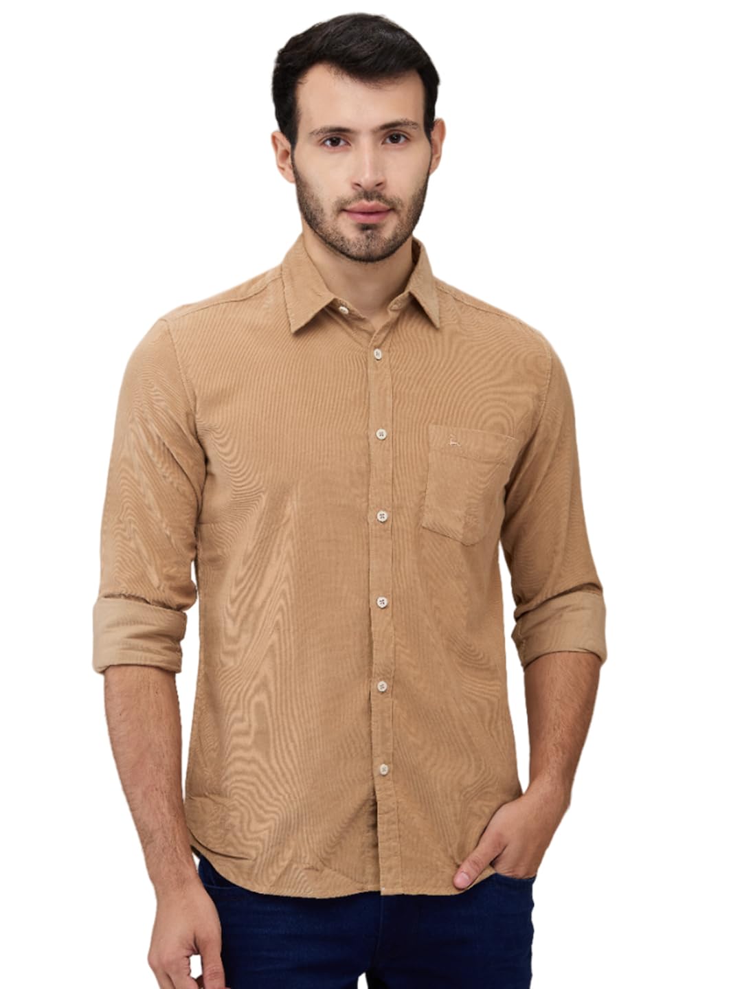 parx Men Slim Fit Solid Pattern Pure Cotton Semicutaway Collar Full Sleeve Casual Shirt-picture-42