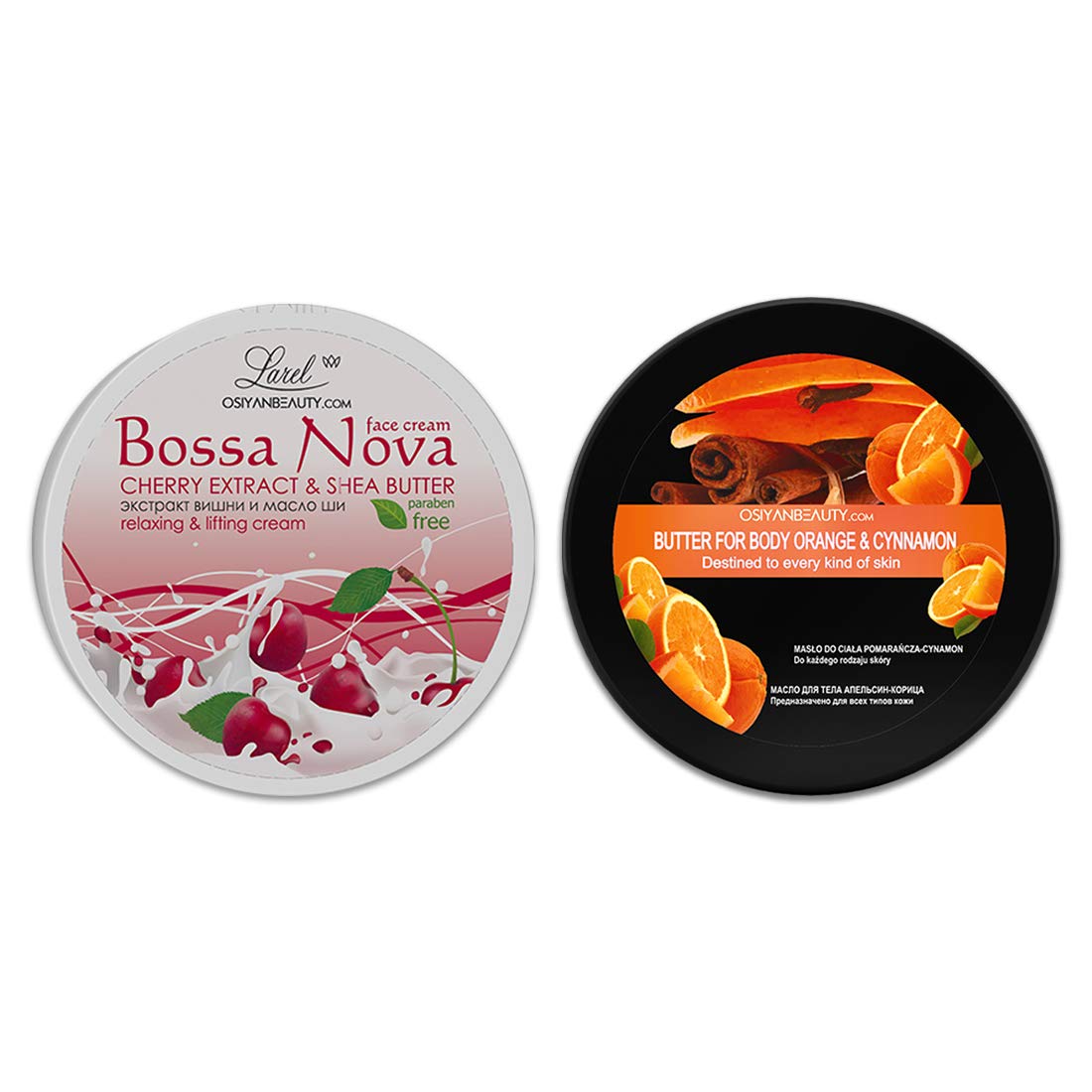 Larel Face Cream & Body Butter Combo (Cherry Extract & Orange and Cinnamon)