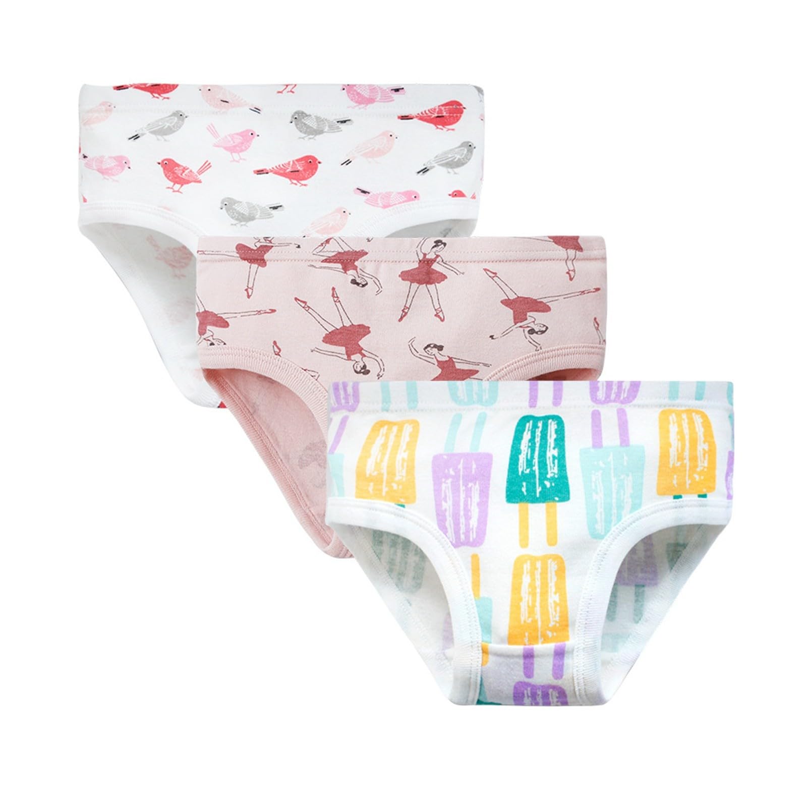 Cotton Briefs For Kids 3Pcs Tagless Breathable Comfort Softy Underwear Teen Boys Girls Everyday Underwear