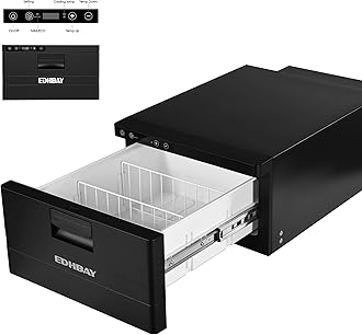 RV Car Protable Refrigerator 12V 24V 34 Quart 32L Drawer Freezer for Truck Van RV Camper SUV Boat Travel Camping Road Trips Tailgating -4℉~50℉