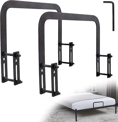 ANTEQI - 2 barras de retención de colchón, marco de cama antideslizante y ajustable, soporte de colchón de metal para colchón en su lugar para