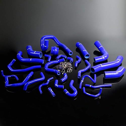 G-PLUS Manguera de refrigeración de radiador de silicona compatible con Toyota Supra MK3 MA70 7M-GT7MGTE Turbo 3.0L azul
