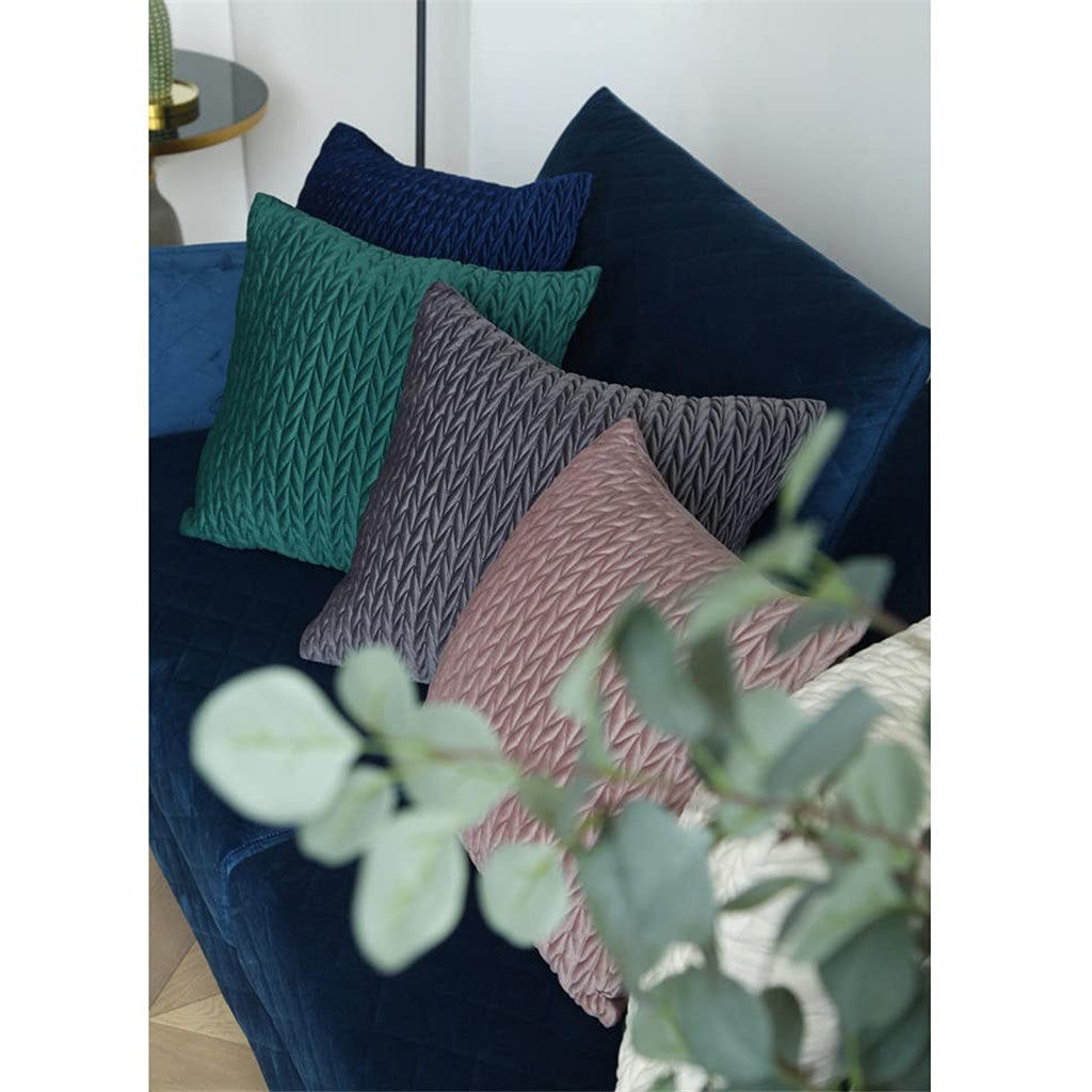 TTDGYYXW Samt-Kissenbezug, 45 x 45 cm, einfarbig, Kissenbezug, Schlafzimmer, Wohnzimmer, Heimdekoration, Kissen für