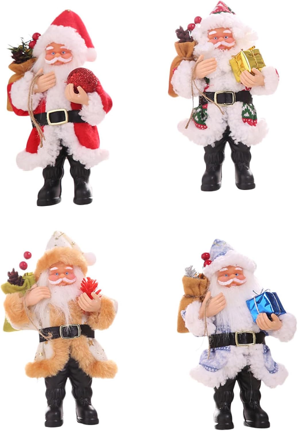 Alipis 4pcs Outdoor Santa Claus Figurines Realistic Resin Christmas Ornaments for Home and Party Decoration Suitable for Holiday and Festive Displays