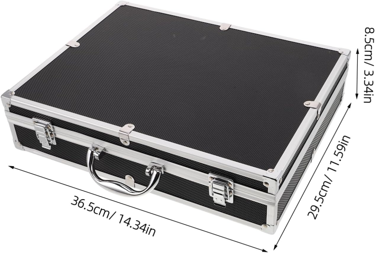 Zerodeko Aluminum Microphone Carrying Case with Soft Interior Impact Resistant Storage Box for Microphones and Accessories for Home Use and Outdoor Events