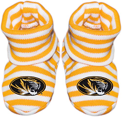 Creative Knitwear University of Missouri Tigers Newborn Baby Striped Bootie Sock