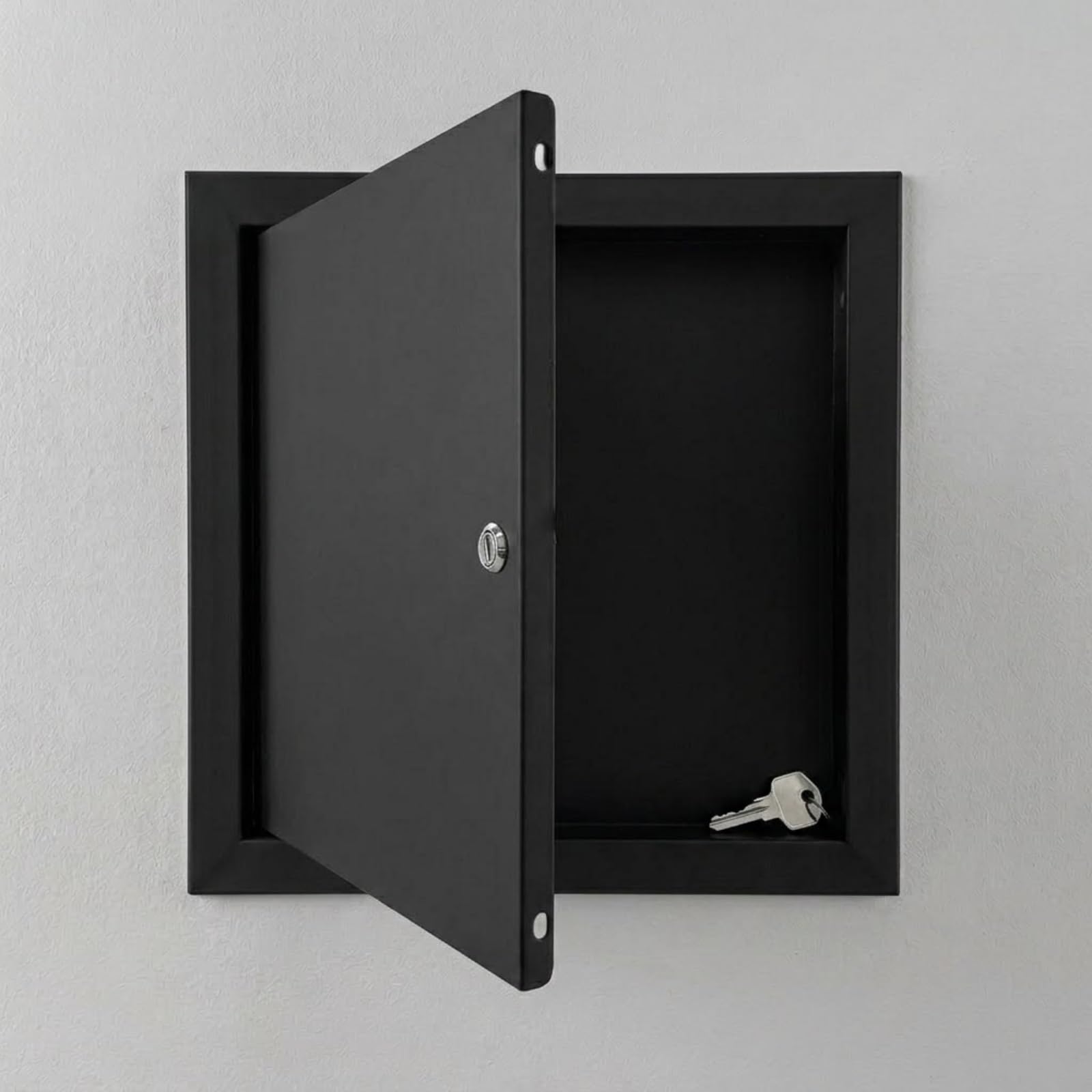 Aluminium Access Panel 300x300mm, Lockable Inspection Hatch for Wall & Ceiling, Flush Fit Service Door for Plumbing & Electrical, White Metal Access Panel(Black,60x75cm)