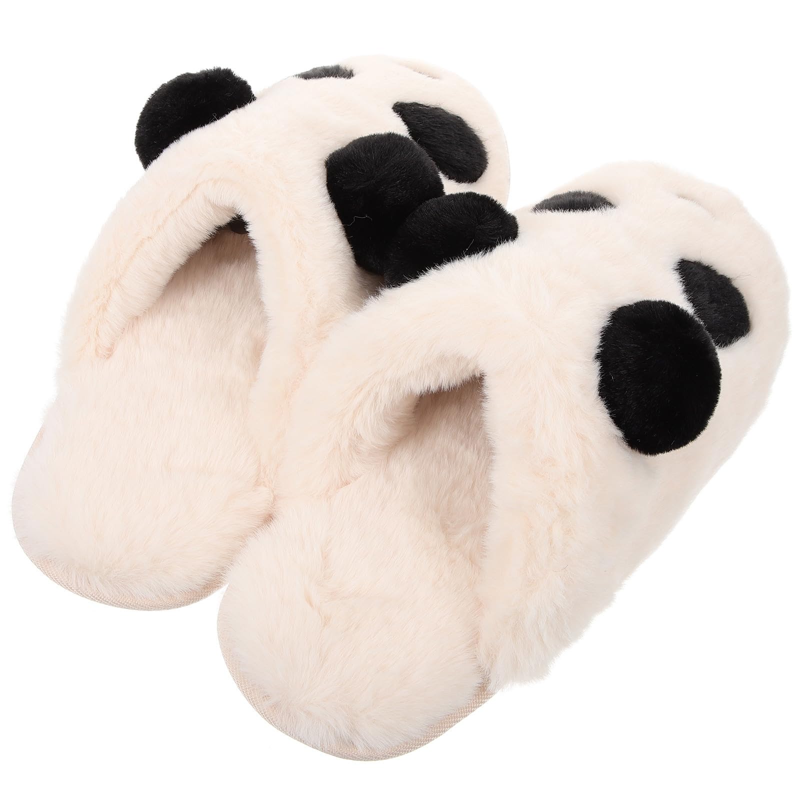 TEHAUX Pantofole Calde da Donna in Peluche a Forma di Panda, Ciabatte Morbide e Pelose per Interni, Comode e Traspiranti per Uso Autunnale e Feste