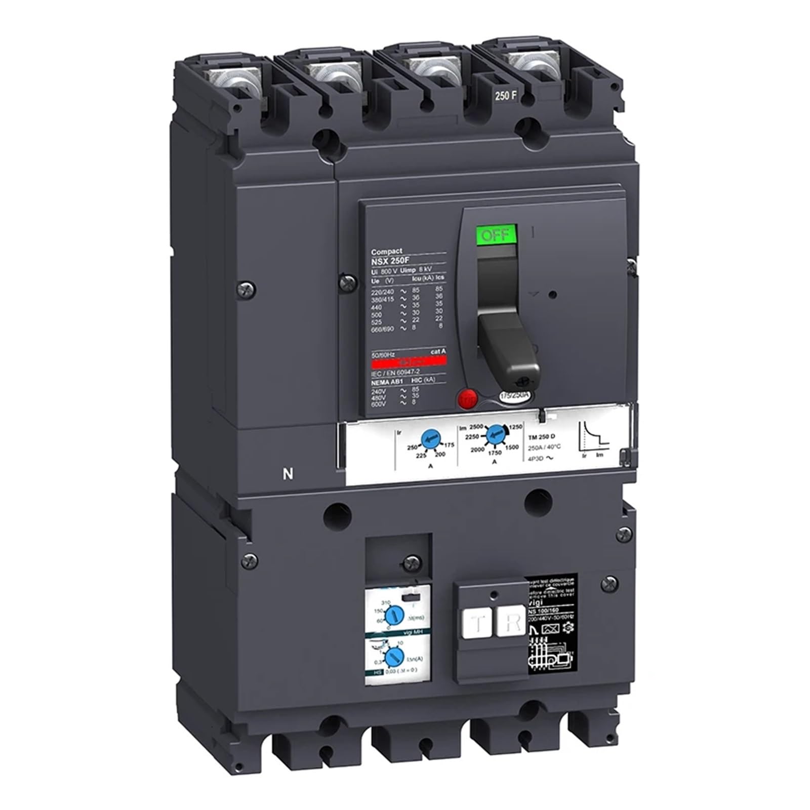 Disjoncteur différentiel courant résiduel fixe LV431951 plastique robuste