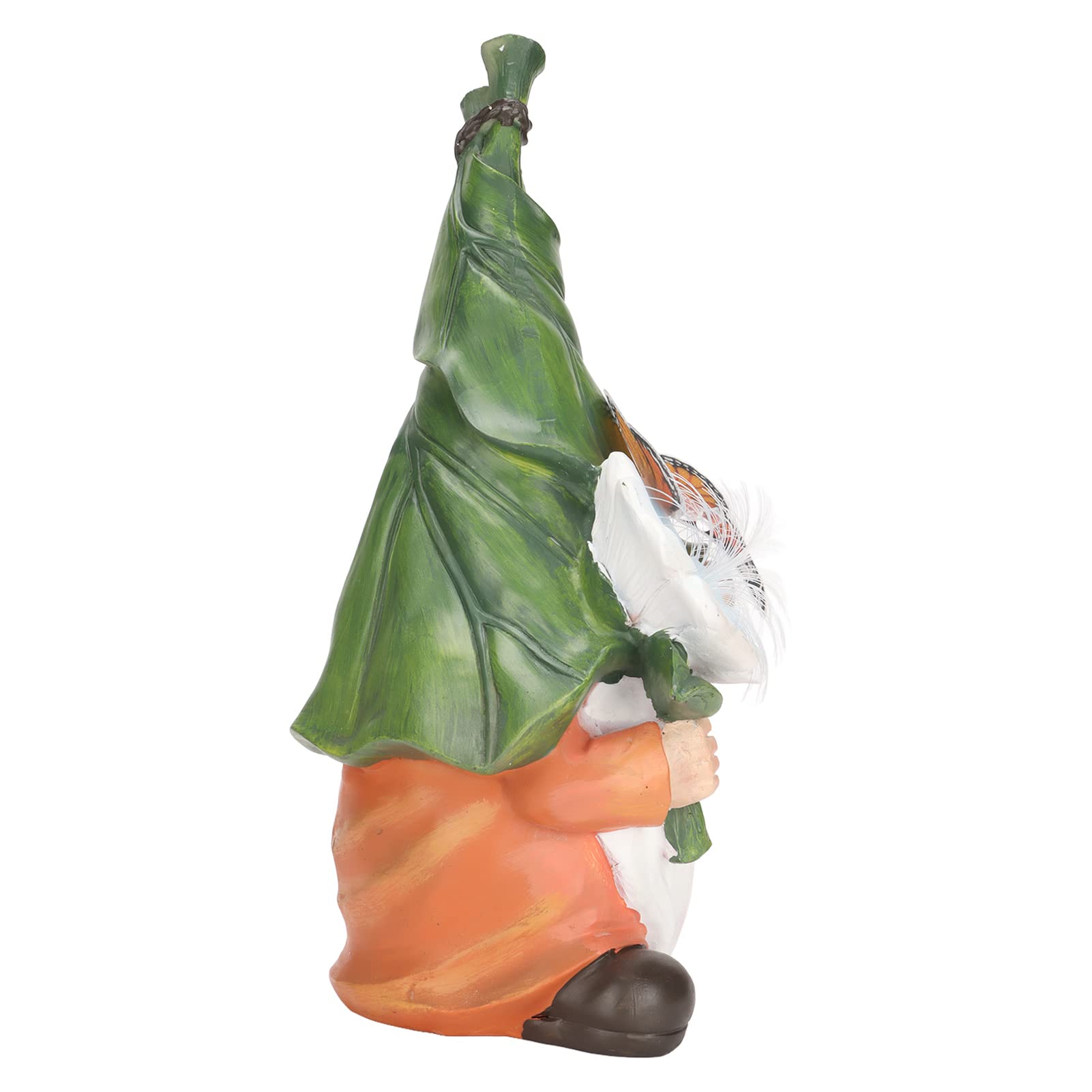 plplaaoo Gnomos de jardín Decoraciones al Aire Libre Linda Estatua de Elfos Enanos con luz para jardín Patio decoración Regalos de inauguración de la casa Material de Resina 12.2 Pulgadas