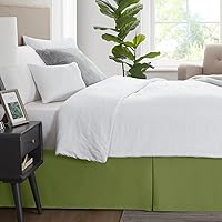 Vista 309 de Nestl - Falda plisada de cama de fácil ajuste, con caída a medida de 14 pulgadas, microfibra suave de doble cepillado, con calidad de hotel