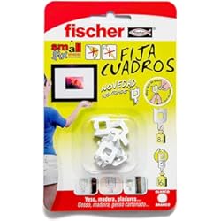 Muro De Yeso fischer - Fija cuadros para colgar cuadros sin agujeros, Blanco, 8 Unidades ( Paquete de 1)