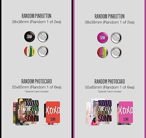 Miniatura 6 de JEON SOMI - El primer álbum XOXO [X+O conjunto completo ver.] (1er álbum) 2 álbum+CulturaRegalo coreano (pegatinas decorativas, tarjetas de fotos)
