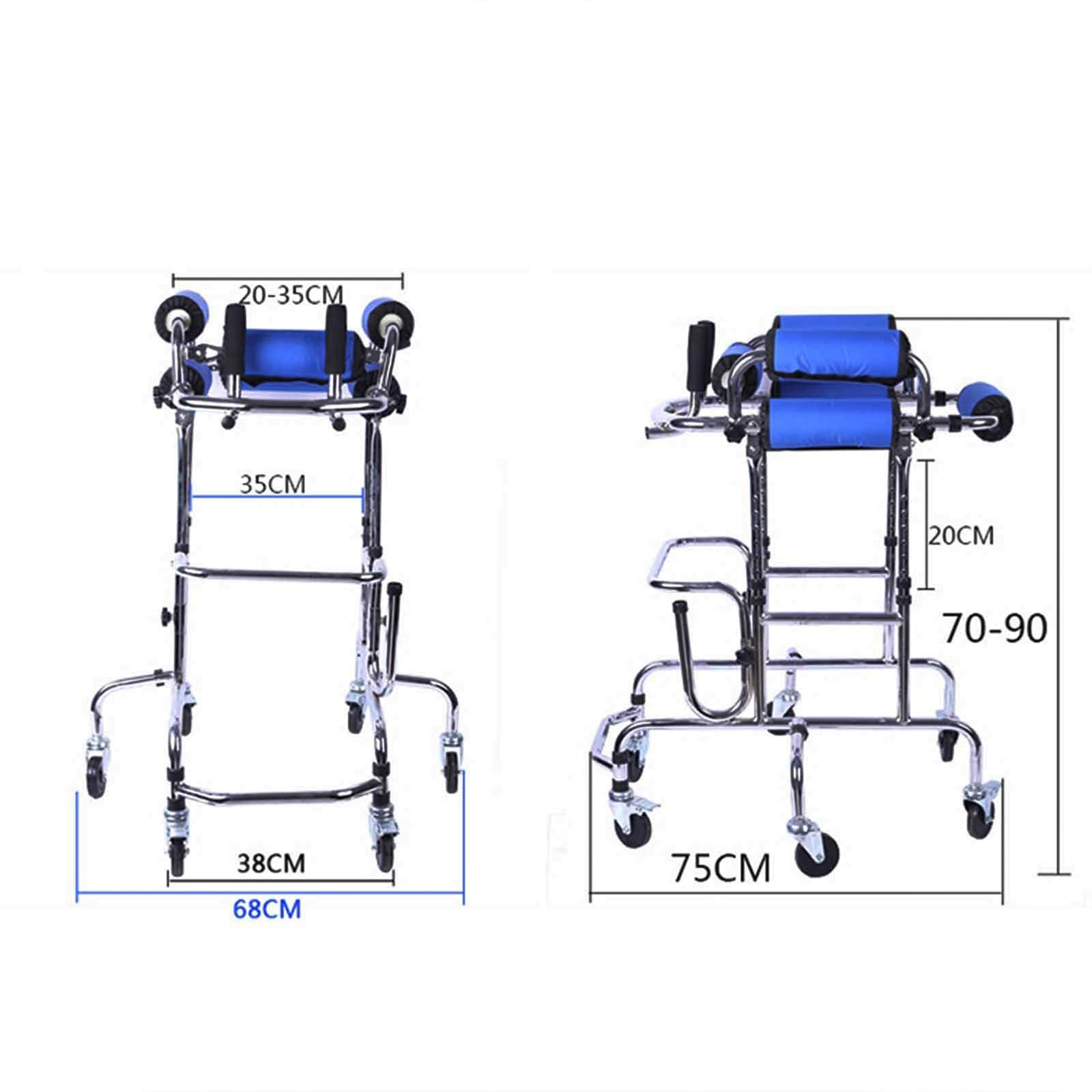 Pomoce do chodzenia dla osób niepełnosprawnych Aluminiowy rollator z regulacją wysokości dla dzieci i dorosłych Przenośny sprzęt do chodzenia dla osób z porażeniem mózgowym Lekki rollator z sie