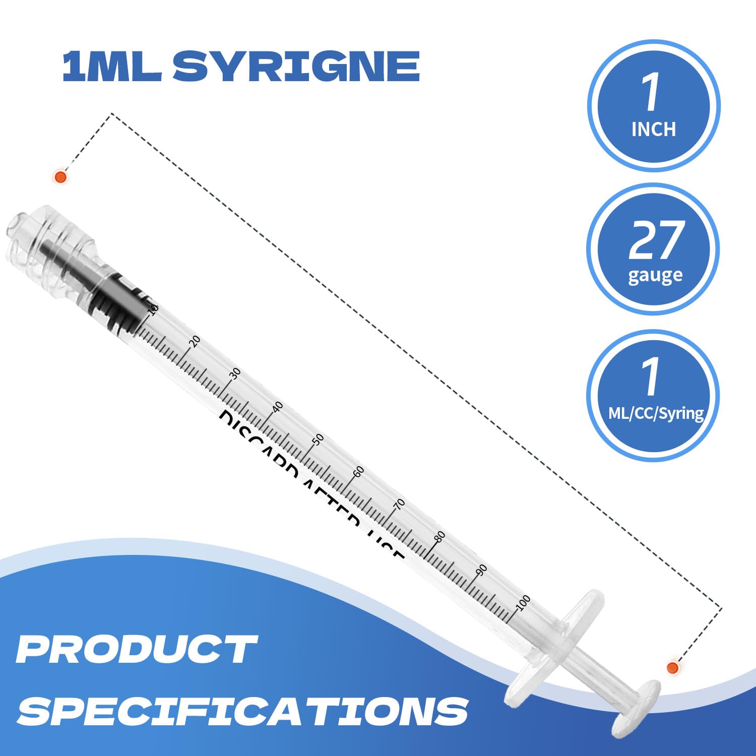 1ml Syringe 27G - Disposable Lab Supplies -4