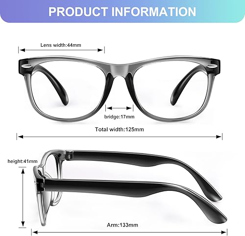 Miniatura 2 de Okany Gafas de luz azul para niños, paquete de 3 gafas de bloqueo de luz azul para adolescentes, niños y niñas de 3 a 10 años