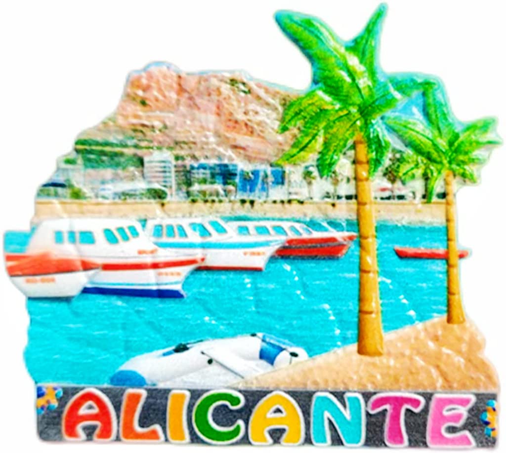 Altko Sz-1366 Alicante Spain Magnet Fridge Refrigerator Magnet Decoration Sticker Souvenir Resin Crafts Kitchen Whiteboard
