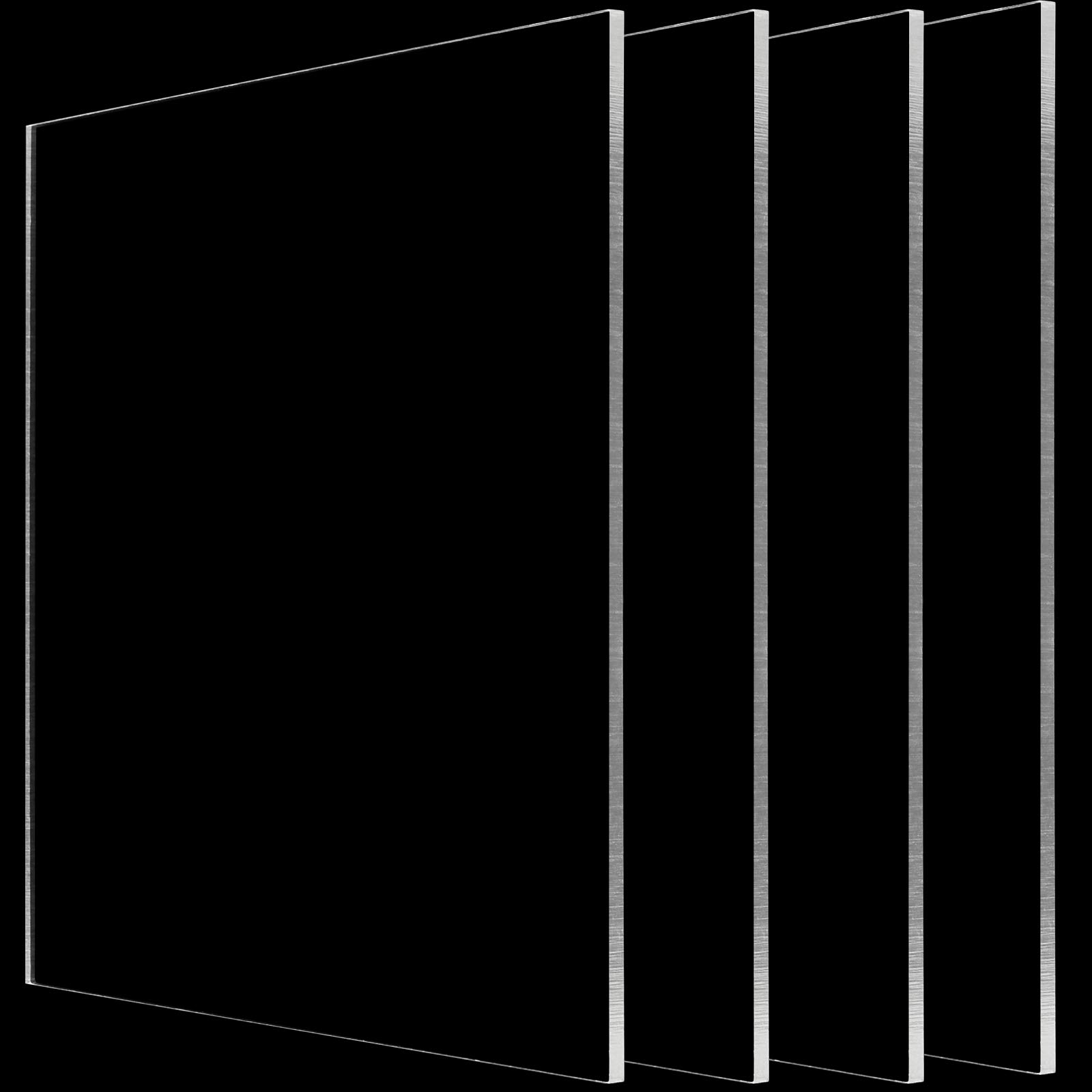 Clear Acrylic Sheets - 4 Pack 1/4" Plexiglass -1