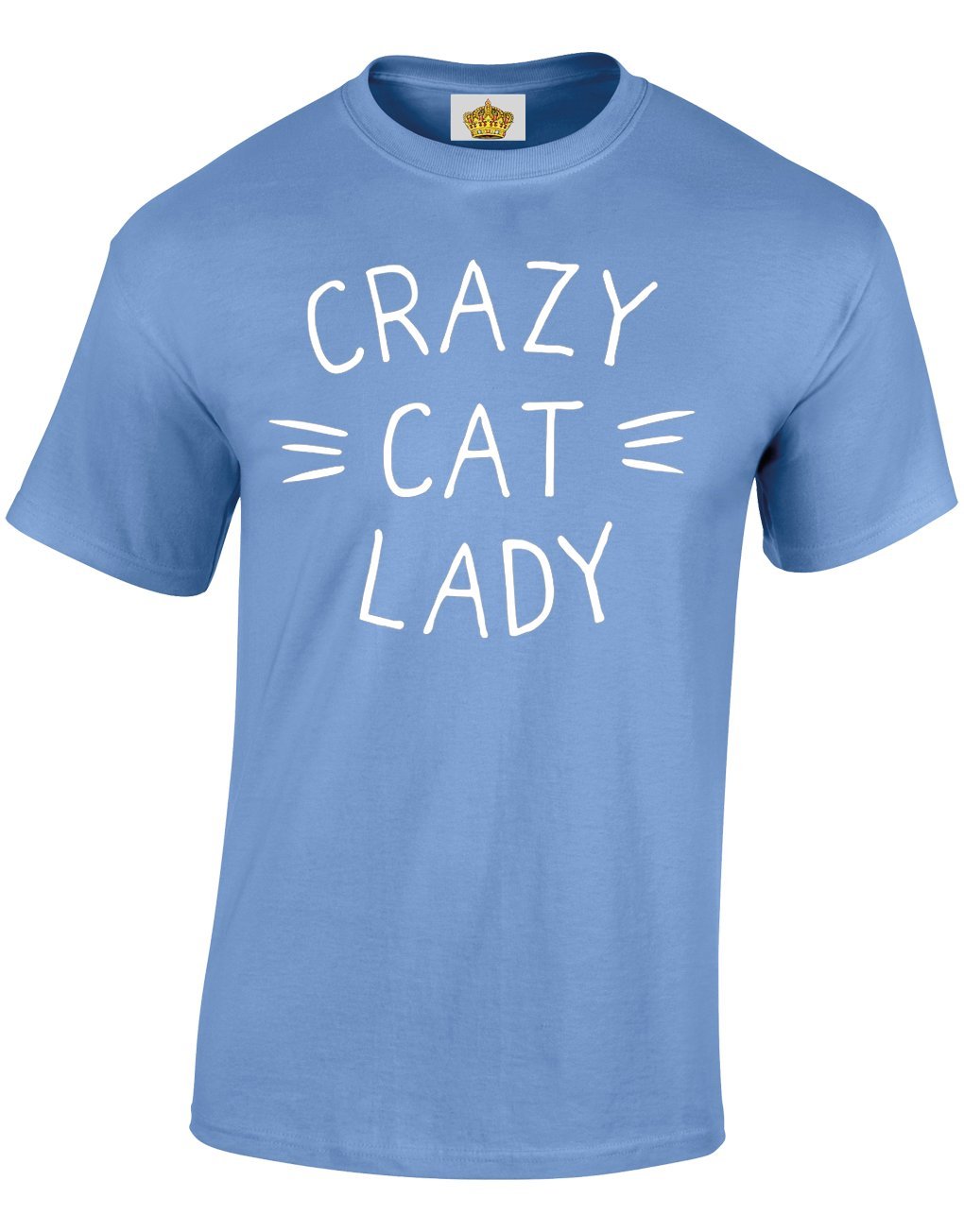 Crown Designs Men's Carolina Blue Crazy Cat Lady Funny Cool For & Teenagers T-Shirts Tops - /X-Large